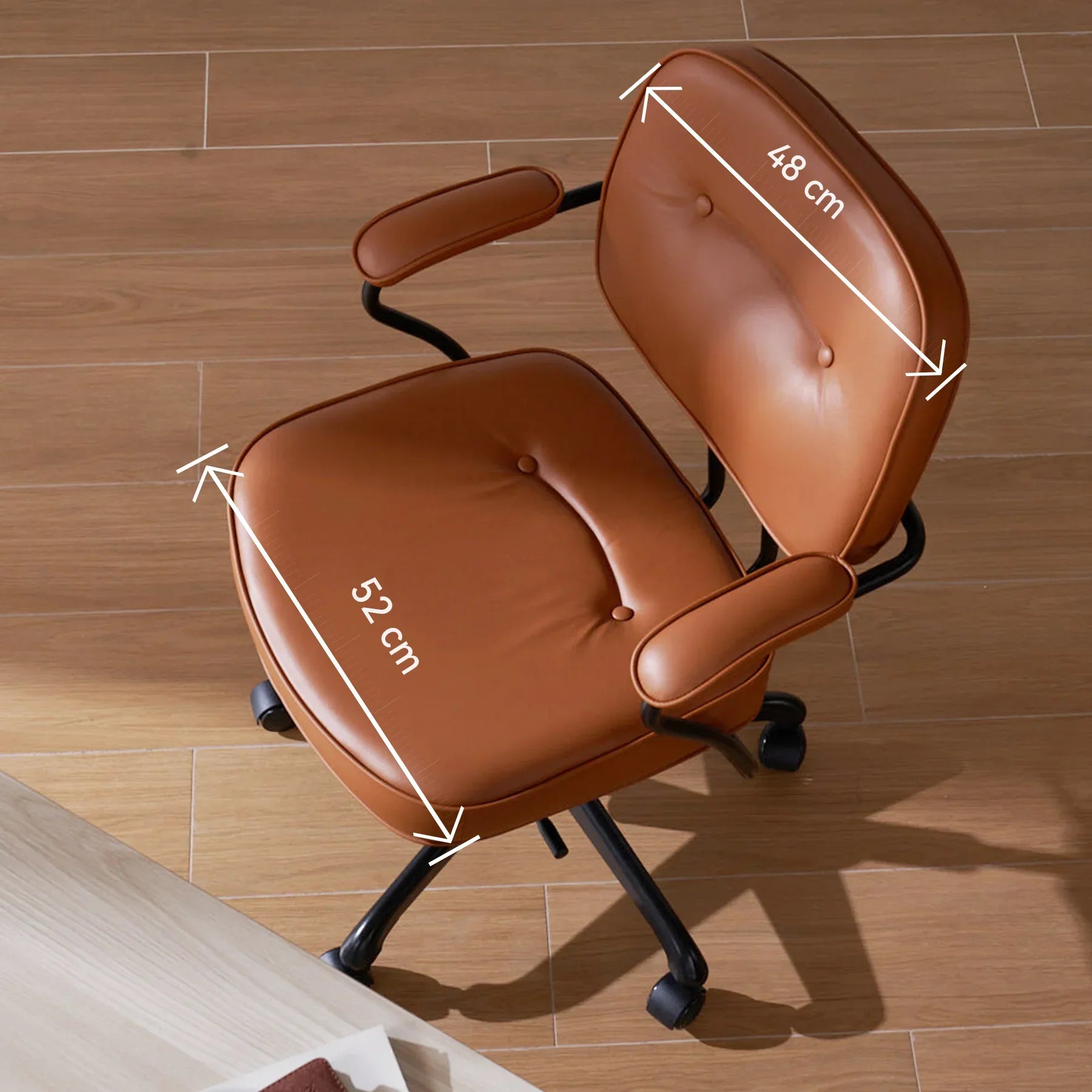 L3 Bürostuhl Leder Braun