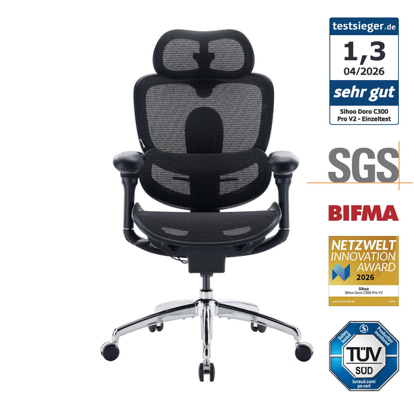 Doro C300 Pro V2 Ergonomischer Stuhl mit Ganzkörper-Anpassung